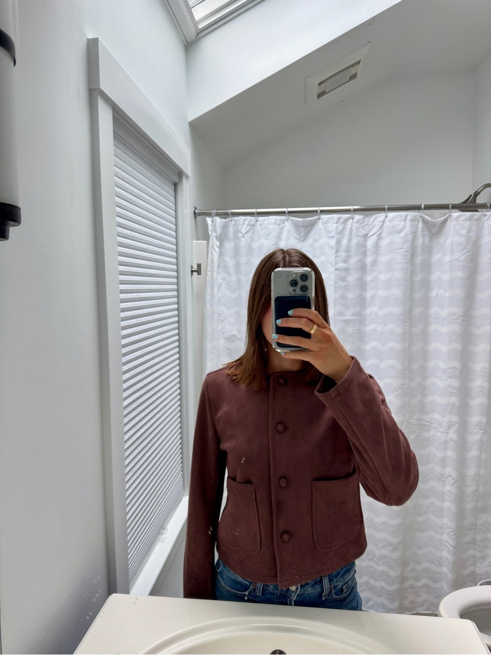 Women's Suede Jacket size small in Brown